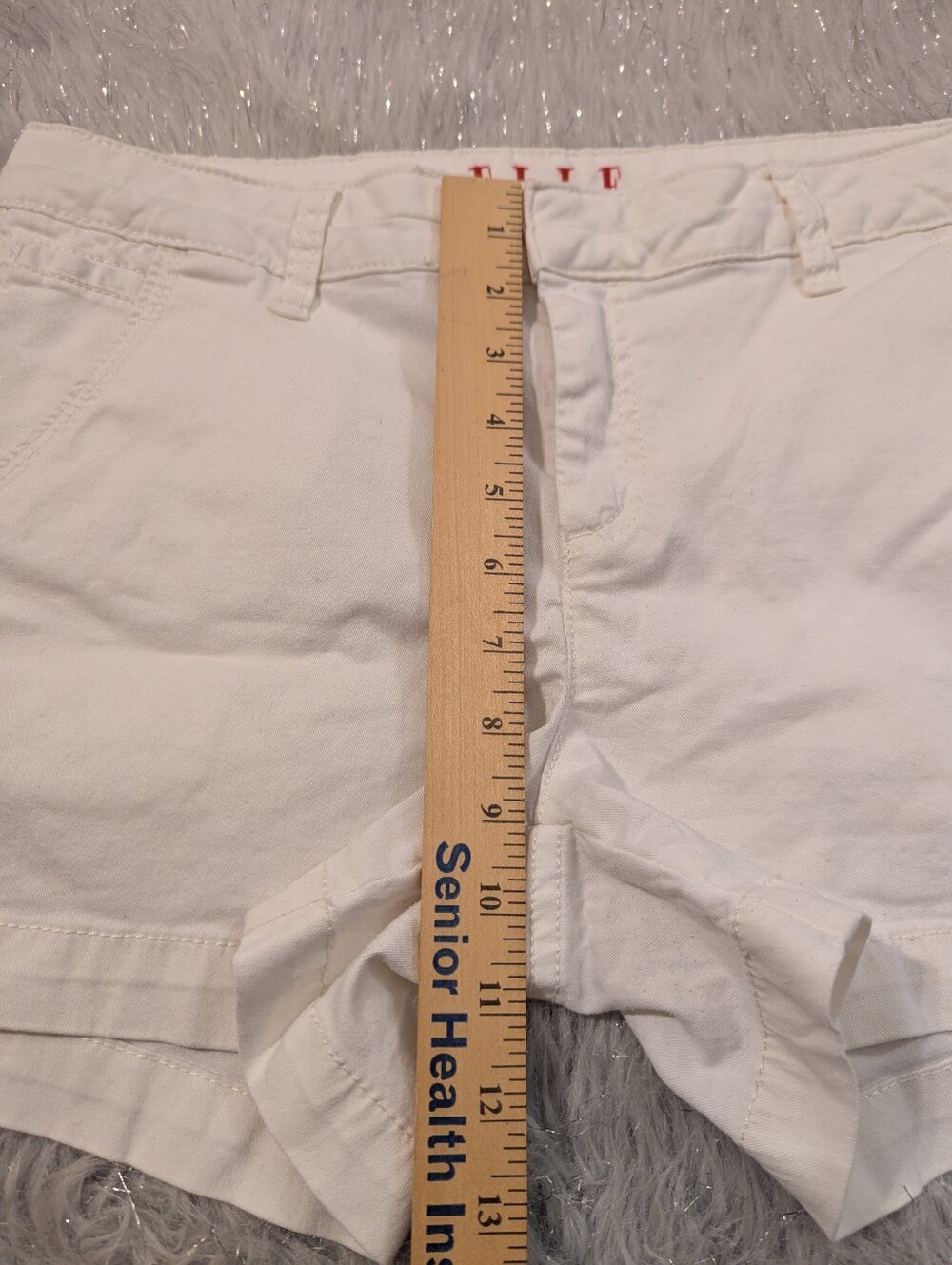ELLE Pink and White Chino Shorts Duo Women's Size 10 - Picture 10 of 10